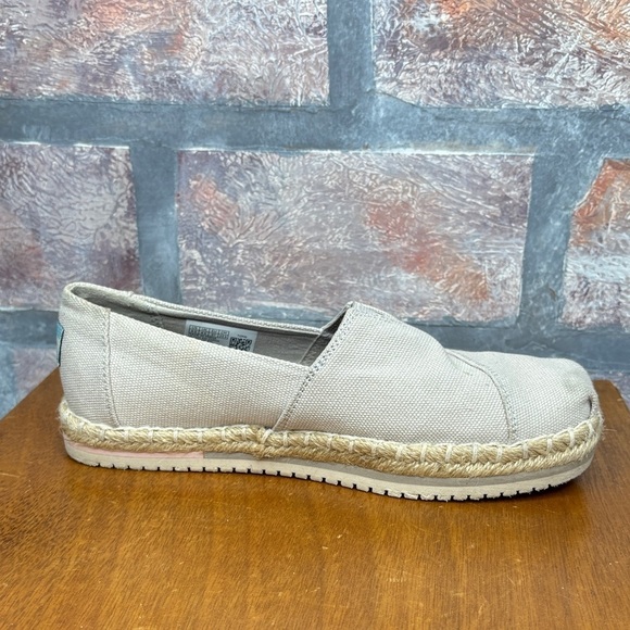 TOMS Light Gray Canvas Slip-Ons - Picture 6 of 9